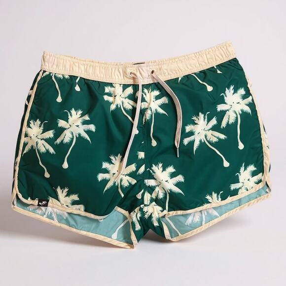 Men’s Joma Tropical Swim Trunks L Green Retro - Picture 1 of 6